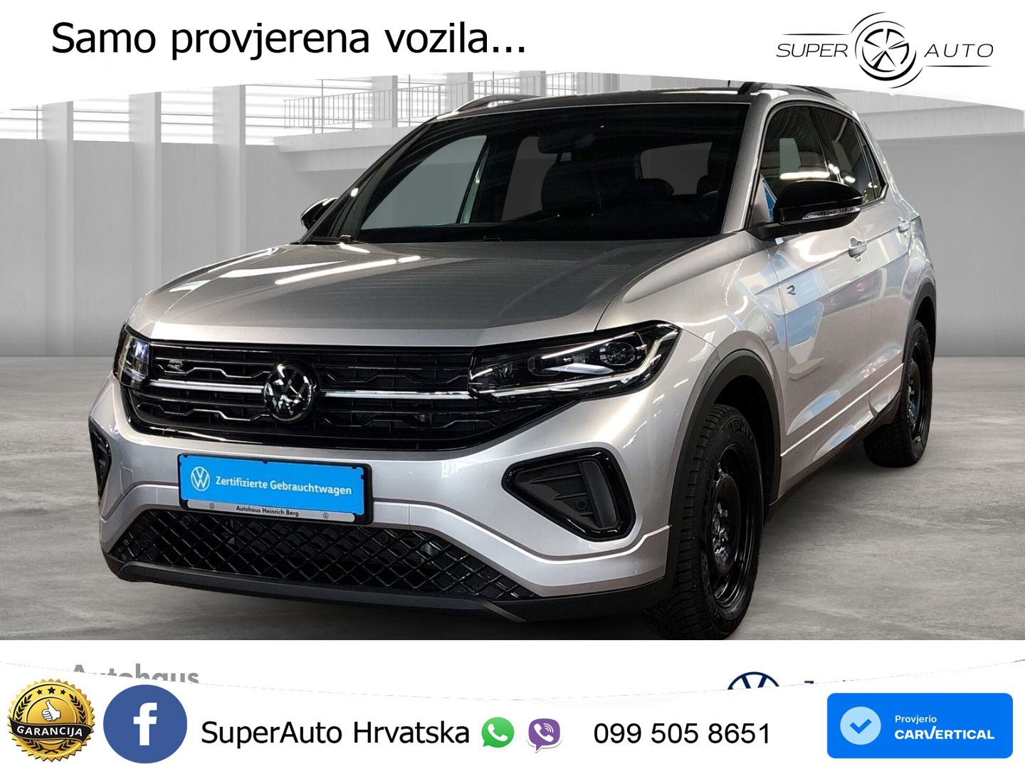 VW T-Cross 1.5 TSI DSG R-Line 150 KS, ACC+KAM+KEY+GR SJED+VIRT+LANE+