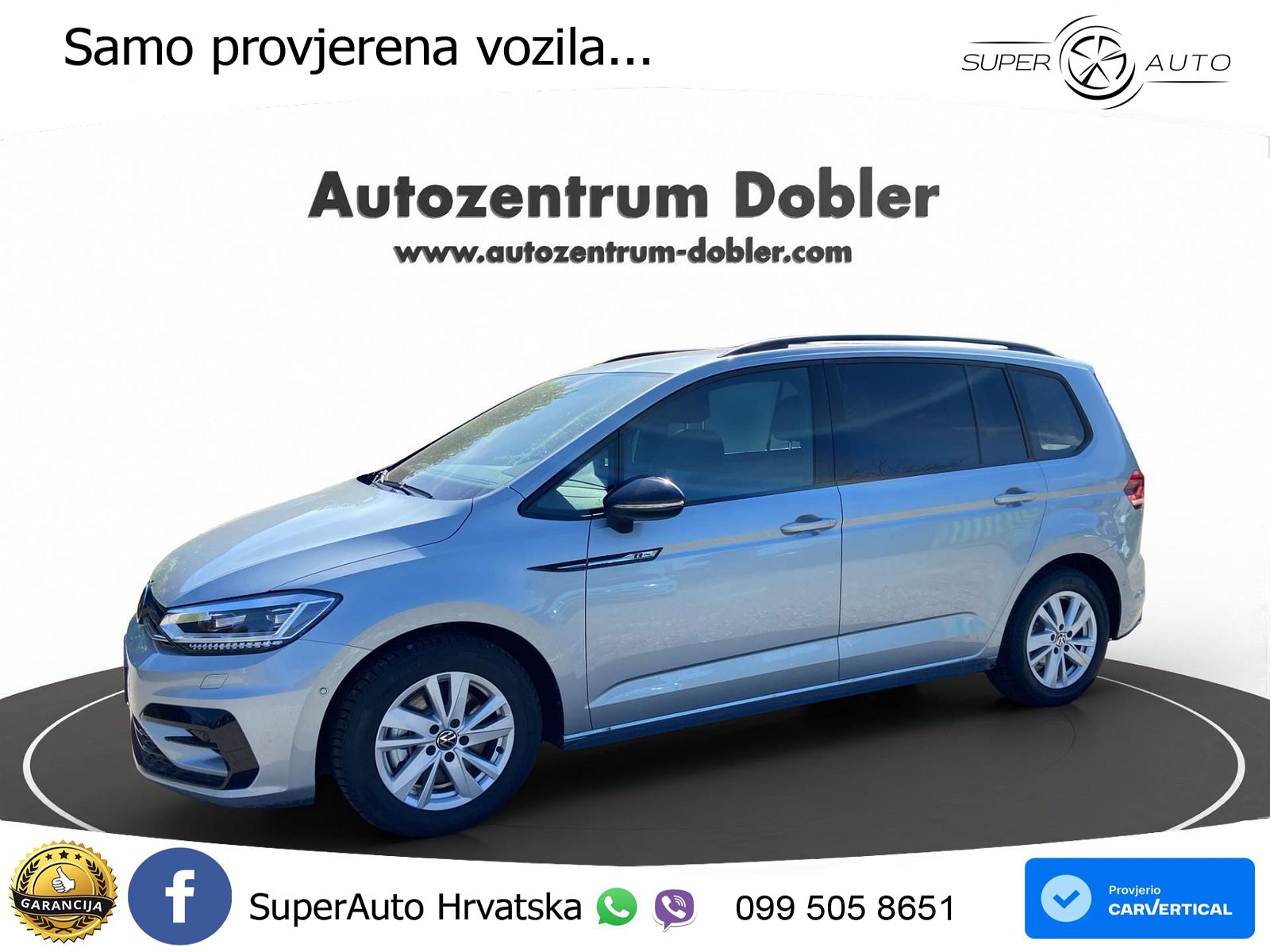 VW Touran 2.0 TDI DSG R-Line 150 KS, 7-SJED+LED+ACC+GR SJED+VIRT+KAM
