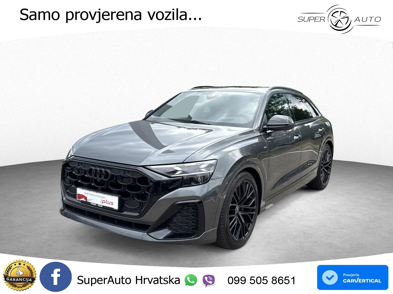 Audi Q8 50 TDI V6 quattro tiptronic S Line 286 KS, ZRAČNI+ACC+4xGR SJED+360+PDC