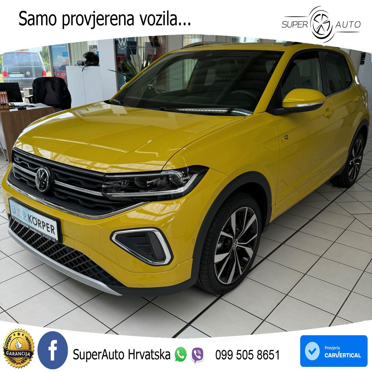 VW T-Cross 1.5 TSI Aut. R-Line 150 KS, ACC+KAM+KEY+GR SJED+HEAD+VIRT+LANE
