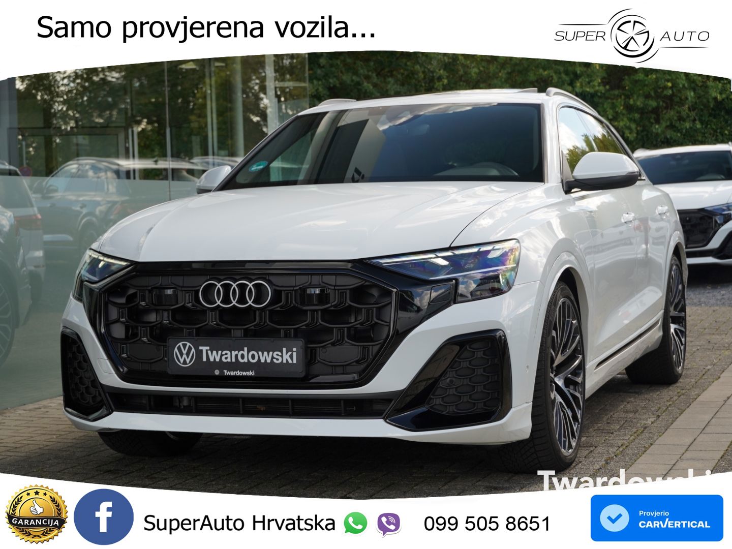 Audi Q8 50 TDI quattro Aut. S line 286 KS, ZRAČNI+PANO+KAM+GR SJED+KEY+VIRT+LANE
