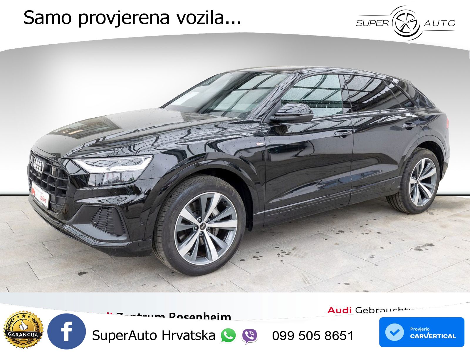 Audi Q8 50 TDI V6 quattro tiptronic S Line 286 KS, ZRAČNI+LED+TEM+GR SJED+KAM