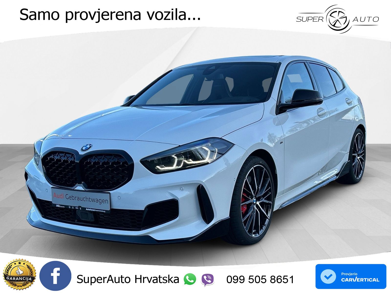 BMW M135i xDrive Aut. M Sport 306 KS, LED+ACC+PANO+GR SJED+KAM+HEAD