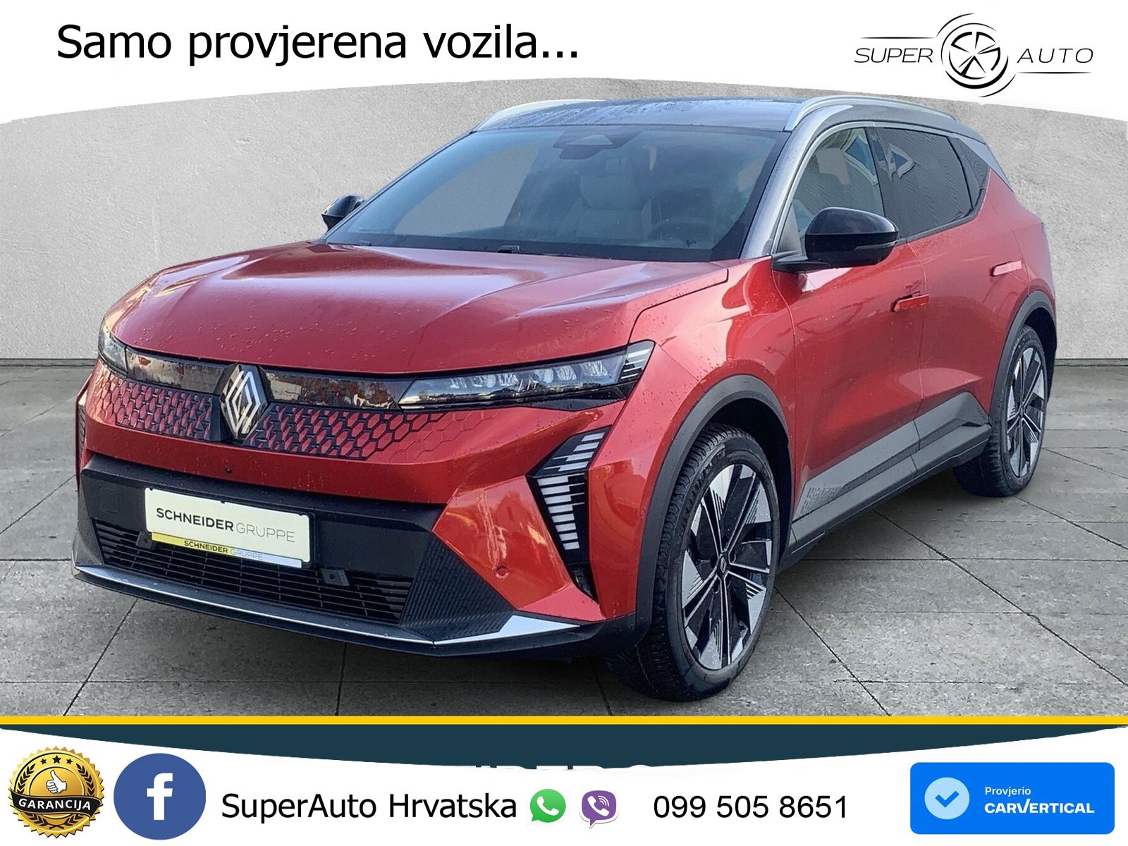 NOVO Renault Scenic E-Tech Techno 220 KS, 360+KEY+GR SJED+VIRT+LANE