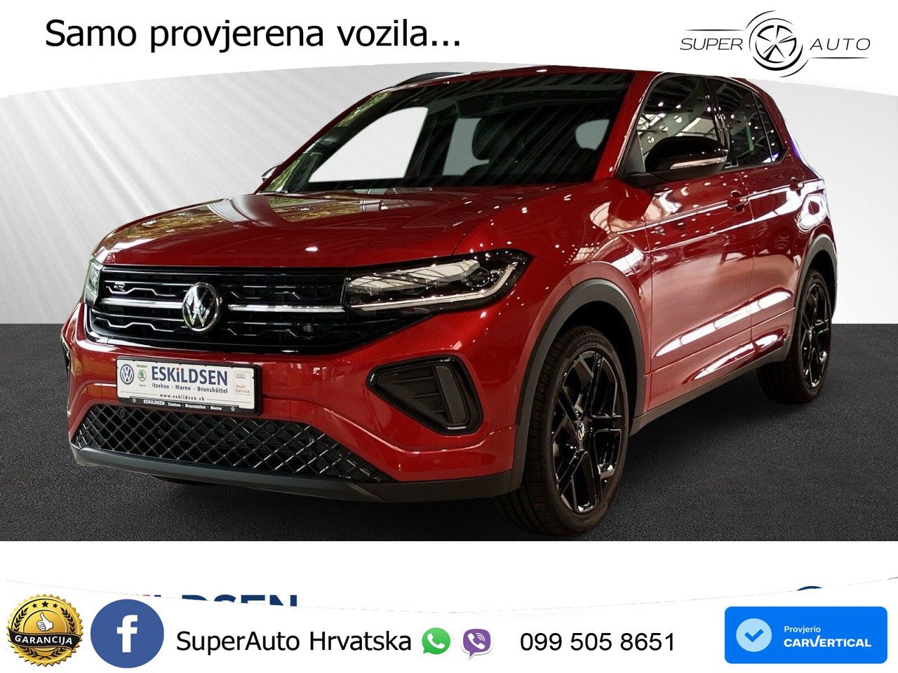 VW T-Cross 1.5 TSI DSG R-Line 150 KS, ACC+KAM+KEY+GR SJED+VIRT+LANE