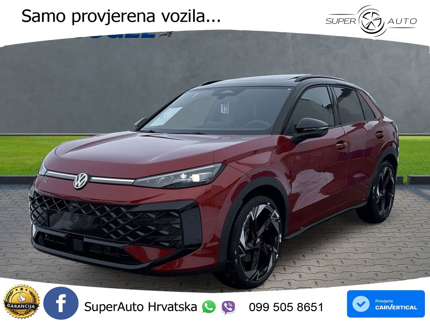 VW T-Roc 1.5 eTSI DSG R-Line 150 KS, PANO+360+ACC+GR SJED+HEAD+KEY+LANE