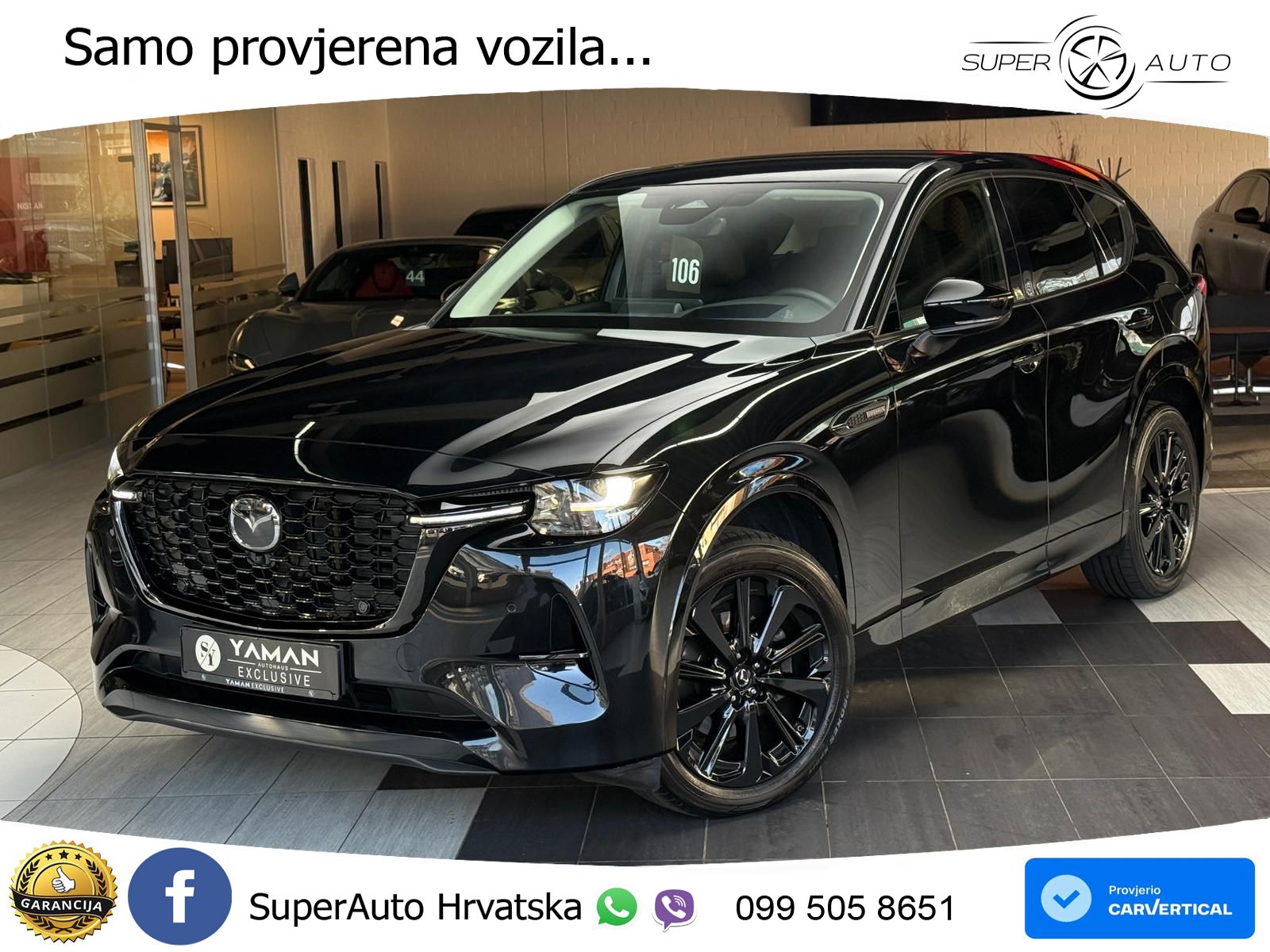 Mazda CX-60 3.3 e-Skyactiv Aut. Homura 200 KS, 360+KEY+GR SJED+VIRT+LANE