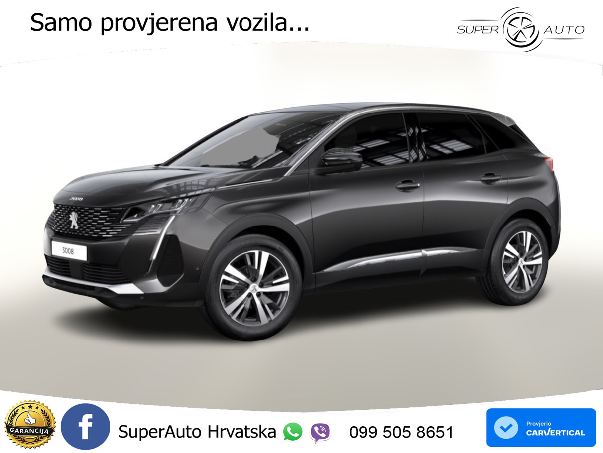 NOVO Peugeot 3008 1.2 PT EAT8 Allure Pack 131 KS, LED+ACC+360+GR SJED+KEY