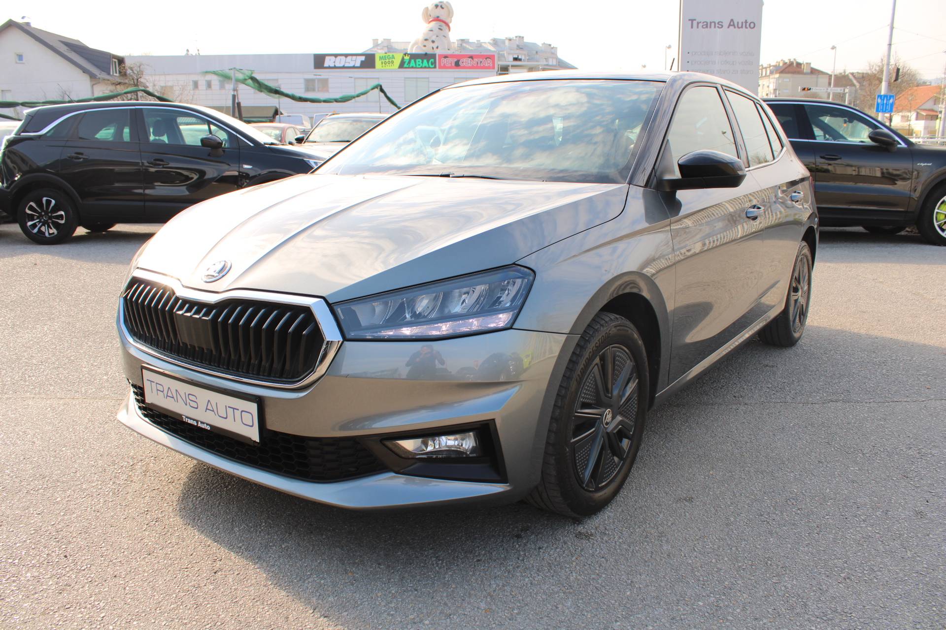 Slika prikazuje vanjsku karoseriju automobila i prednji dio.